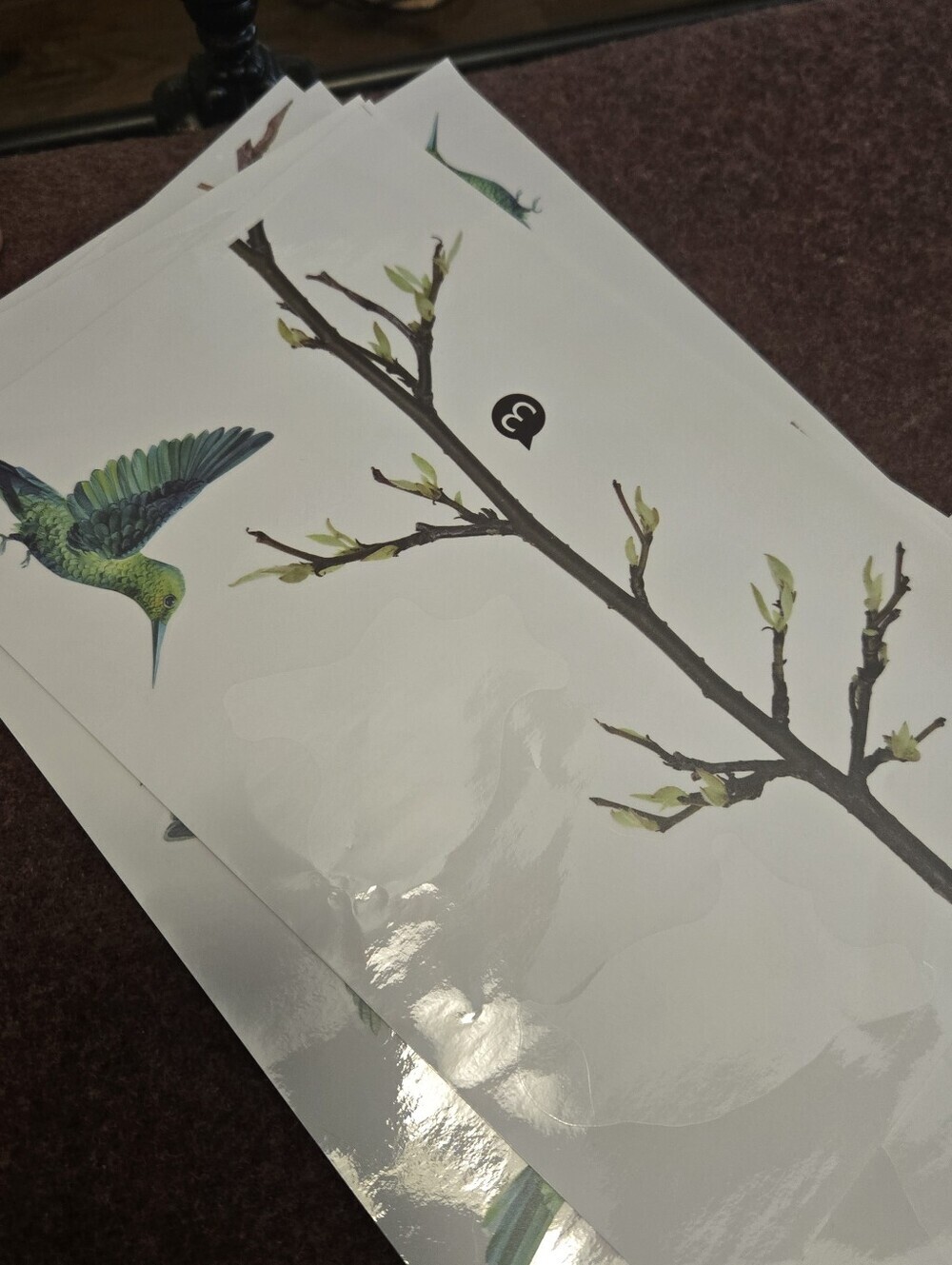 Bird & Branch Vinyl Window Clings Reusable No Adhesive - Picture 7 of 11